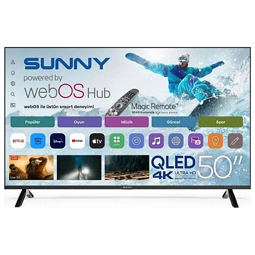 Sunny SN50QUPRL-W02M 50'' 127 Ekran Uydu Alıcılı 4K Ultra HD webOS TV