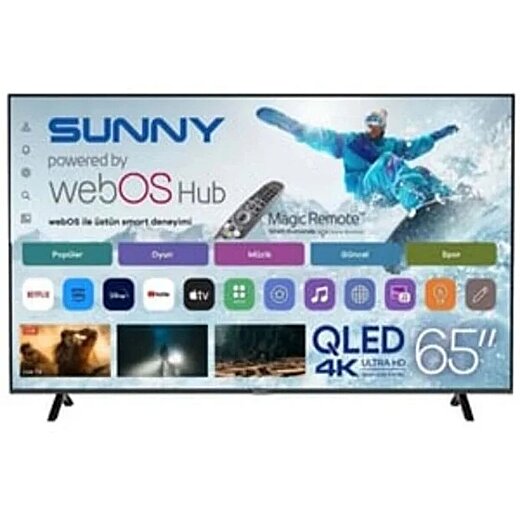 Sunny SN65QUMLN-W02M UHD Qled Webos 65" Uydu Smart LED Televizyon