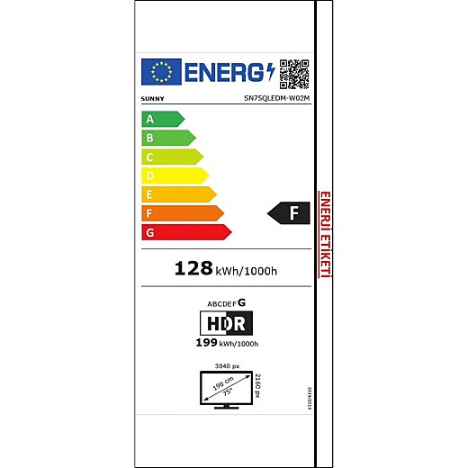 Sunny SN75QLEDM-W02M 75" 190 Ekran Uydu Alıcılı 4K Ultra HD WebOS Smart LED Televizyon - 2