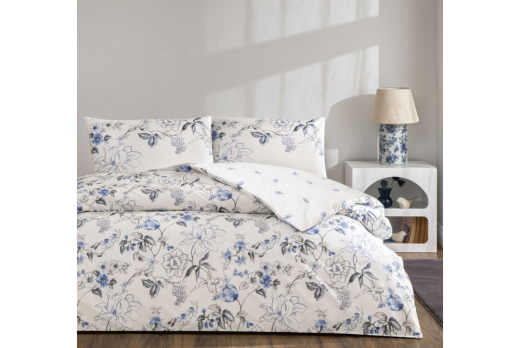 Taç Ranforce Luna Nevresim Takımı Mavi Ç.K.1000050424 - Taç