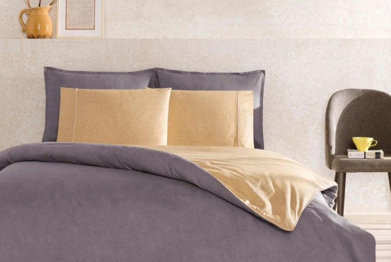 Taç Riven Biyeli Nevresim Takımı Antrasit Ç.K.1000046843 - 1