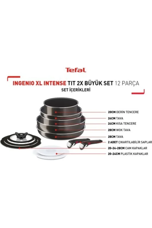 Tefal 2100129599 Tit 2X XL Büyük Set 12 Prç. - 1