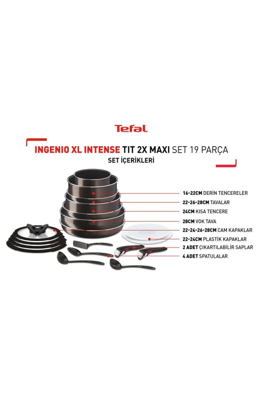 Tefal 2100129603 İngenio Xl İntense Tit 2X Maxi Set 19 Prç. - 1